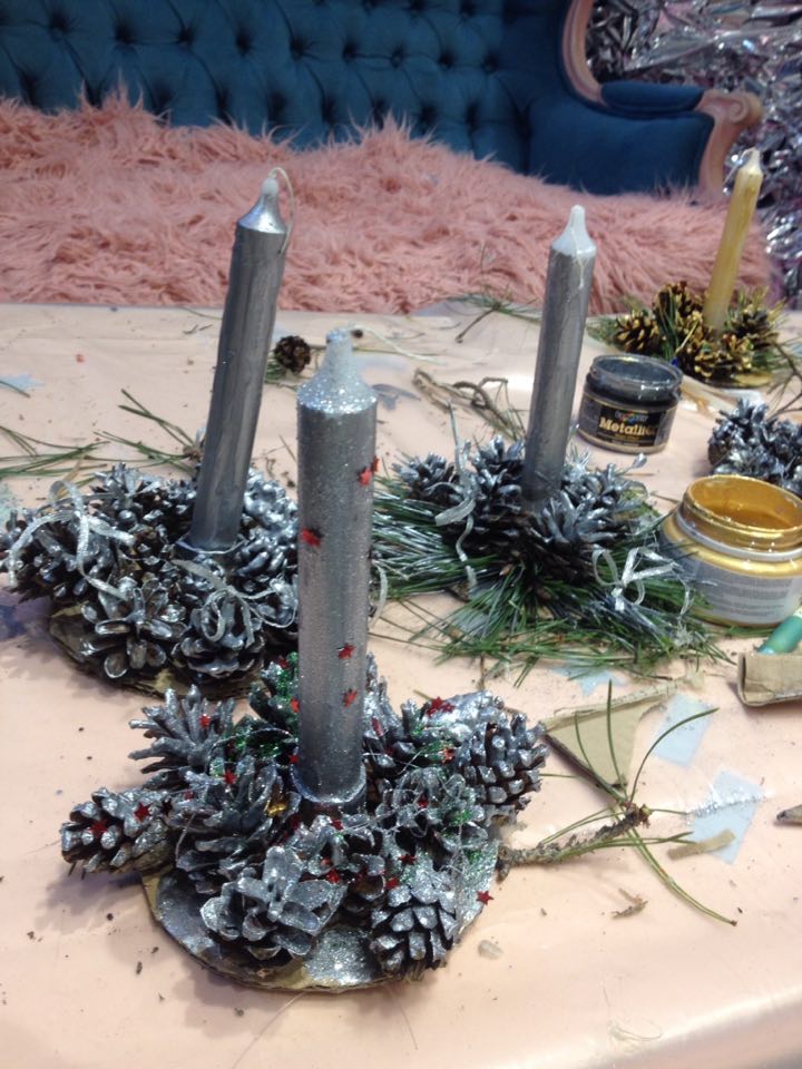 Taller de portavelas navideño - 2